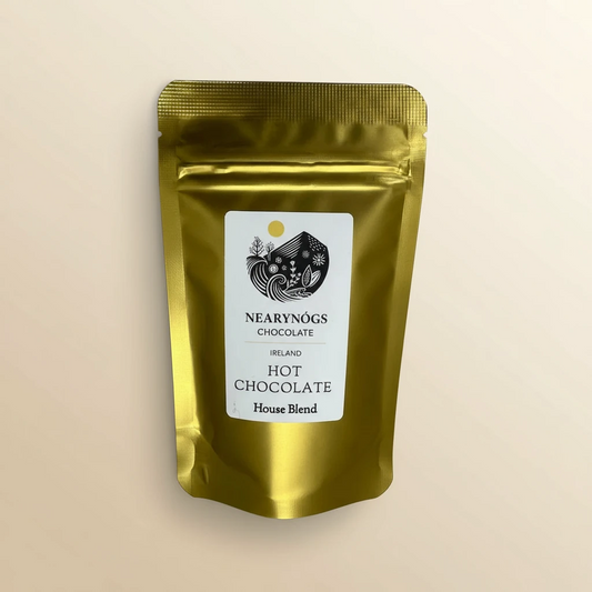 Nearynogs Hot Chocolate on a cream background