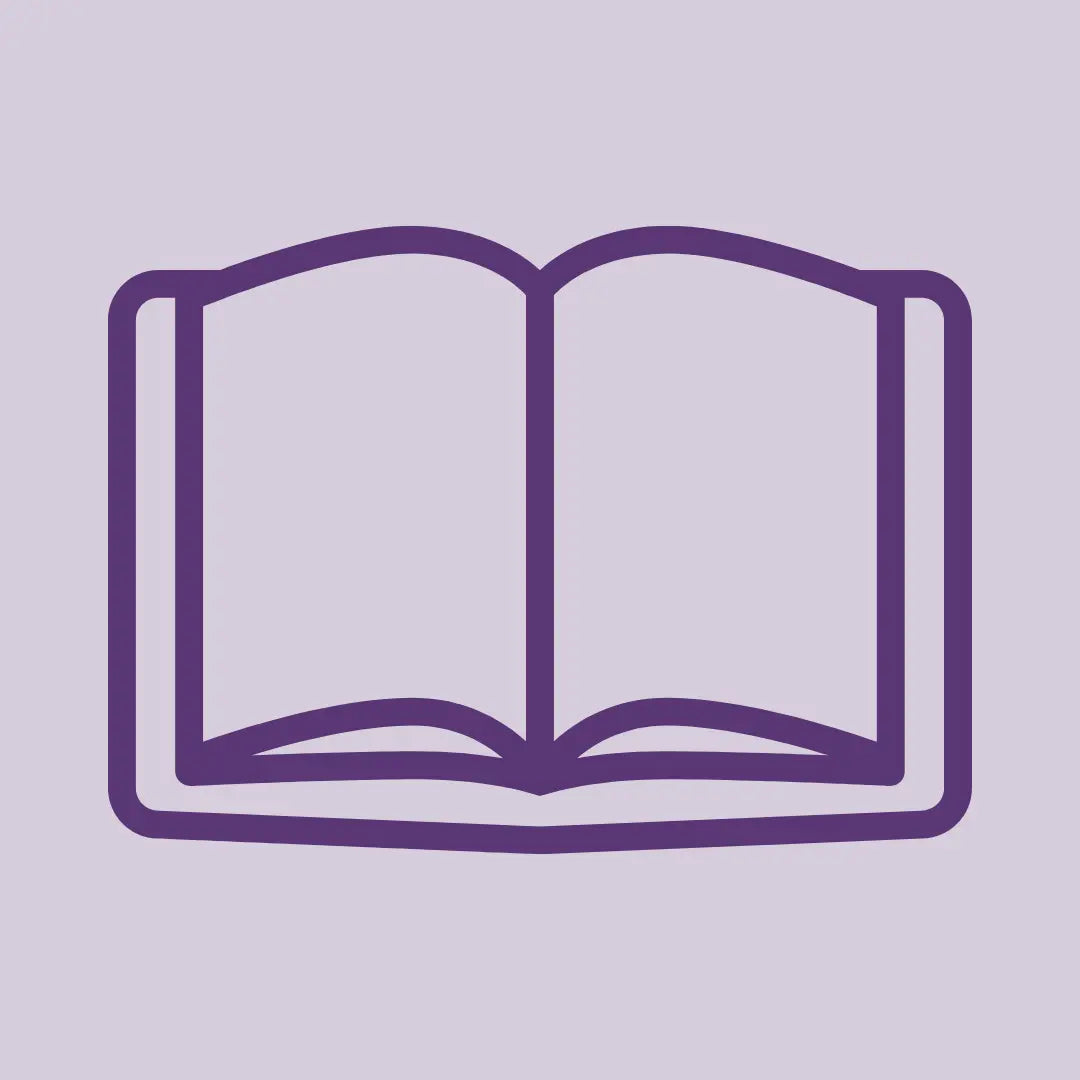 An graphic of an open book