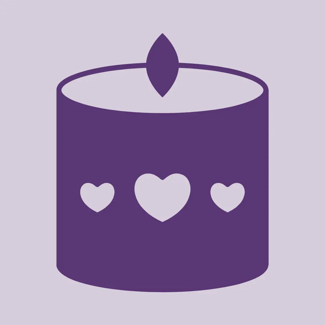 An image of a candle, symbolising the various gifts included in the subscription box